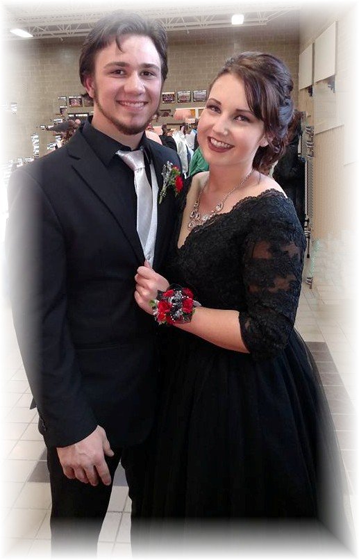 black lace prom dress